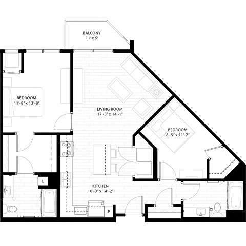 the floor plan of the first floor of the house